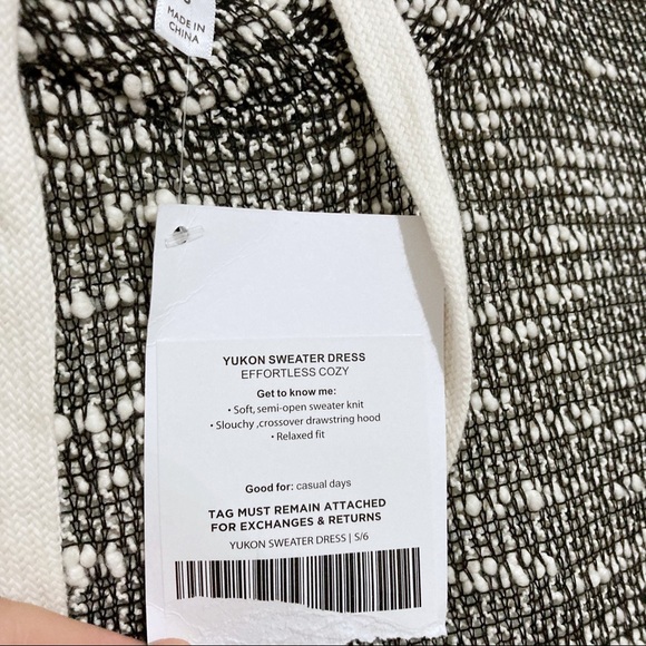 Fabletics Yukon Effortlessly Cozy Gray Marled Mini Sweater Dress Size S NWT - Picture 11 of 15